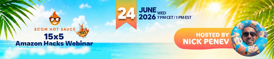 eCom Hot Sauce 15X5 Amazon Hacks Webinar on June 24 (June 24th)
